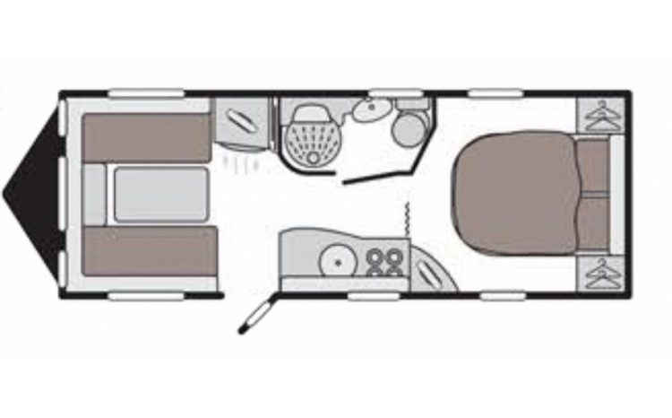 Swift Challenger 580 Island bed. full